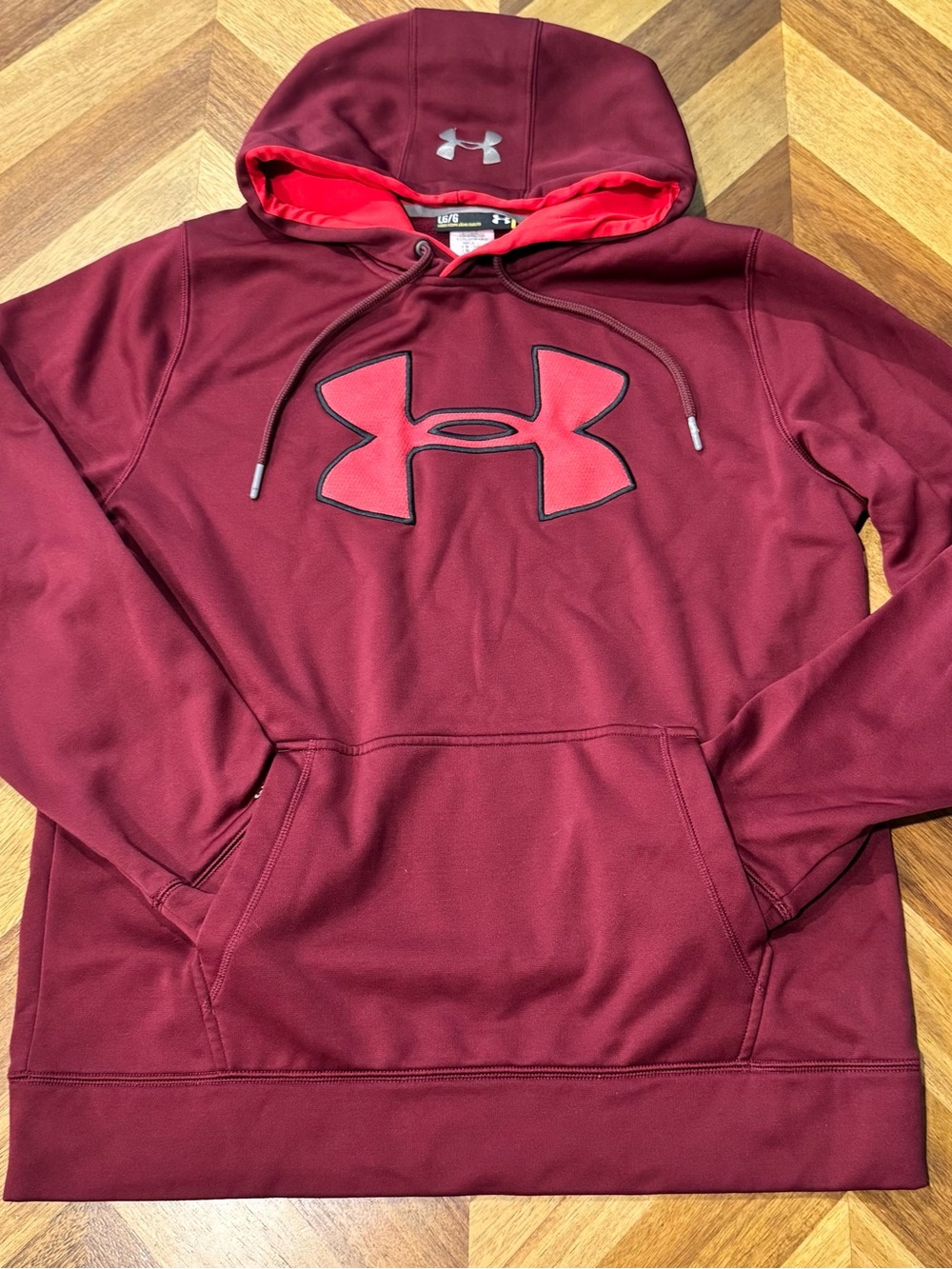 Under Armour Men's Maroon and Red Zip-Up Hoodie